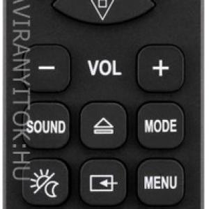 LG XA16, XA-16 Micro Hi-Fi TÁVIRÁNYÍTÓ UTÁNGYÁRTOTT