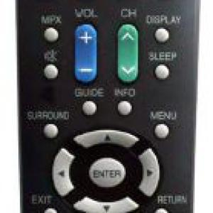 SHARP LCD RRMCGA825WJSA TV HELYETESÍTŐ TÁVIRÁNYÍTÓ