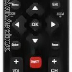 TCL THOMSON SMART, YOUTUBE LCD TV TÁVIRÁNYÍTÓ