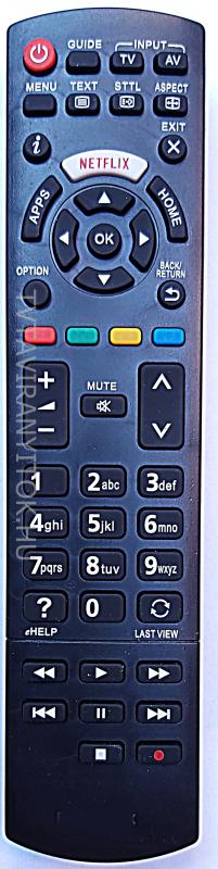 UNIVERZÁLIS PANASONIC  NETFLIXES TÁVIRÁNYÍTÓ N2QAYB000672, N2QAYB000673, N2QAYB000678