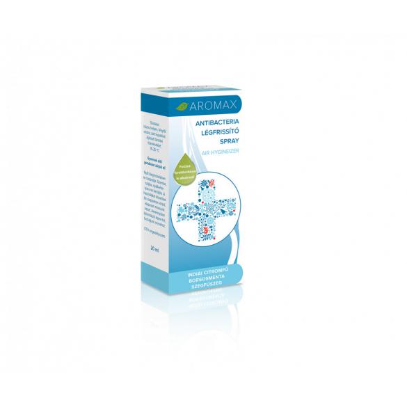 AROMAX Antibacteria légfrissítő spray indiai citromfű-borsmenta-szegfűszeg,  20 ml