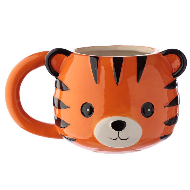 Bögre, Tigris, Fej Formájú, Kerámia