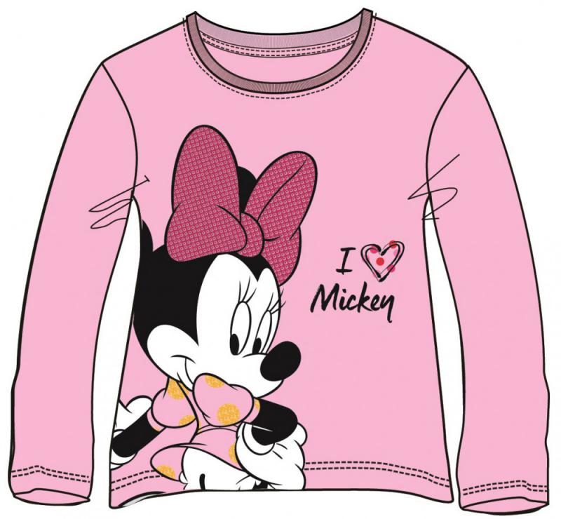 Disney Minnie gyerek flitteres hosszú ujjú póló, 158cm