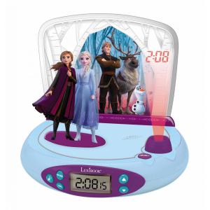 Jégvarázs / Frozen projektoros ébresztőóra és rádió hanggal és fénnyel LEX-RP510FZ