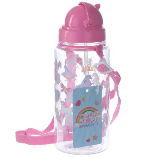 Kulacs Szívószállal 450 ml, Gyerekeknek - Unikornis