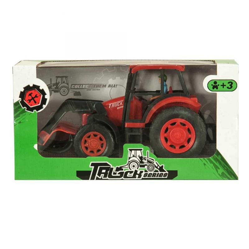 Markolós traktor, piros