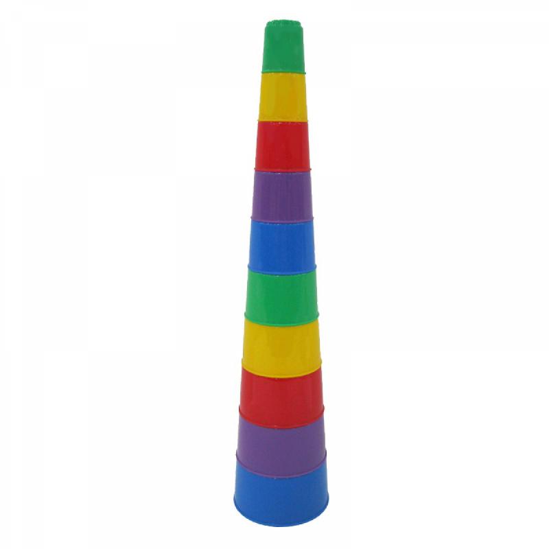 Pohárépítő játék piramis, 10 darabos