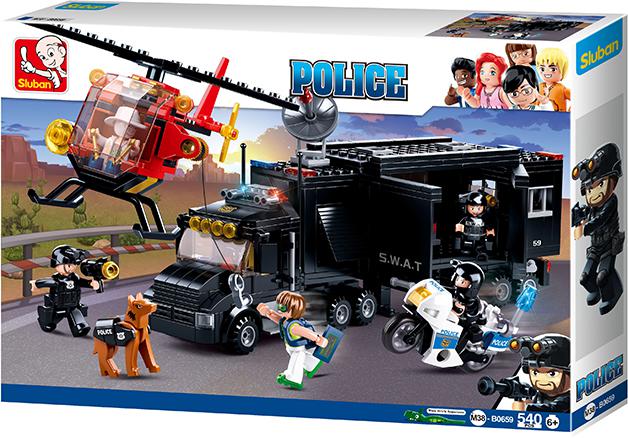 Sluban - SWAT kamion építőjáték készlet, 540 db-os