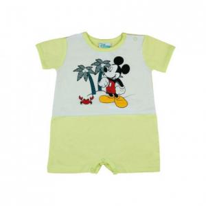 Disney Mickey rövid ujjú baba napozó, 68 cm /sárga/