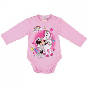 Disney Minnie és unikornis hosszú ujjú baba body - 62 cm - rózsaszín
