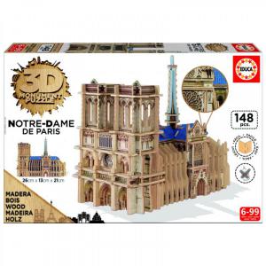 Educa A párizsi Notre-Dame székesegyház 3D puzzle, 148 darabos