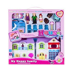 MK Toys Játék babaház bútorokkal és kiskutyával