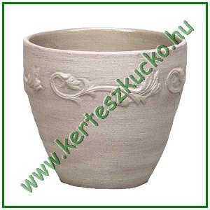 Agyag kaspó szett, fehér (4 db/szett)