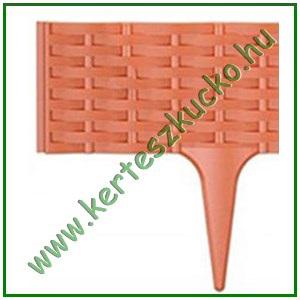 Ágyásszegély rattan hatású TERRACOTTA 19 cm x 3,9 m - PROSPERPLAST IBRA