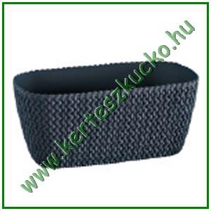 Balkonláda fonott hatású 40 cm ANTRACIT - PROSPERPLAST DSPC400