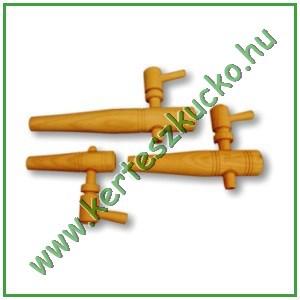 Borcsap hordóhoz fa, parafa betét, 15 cm
