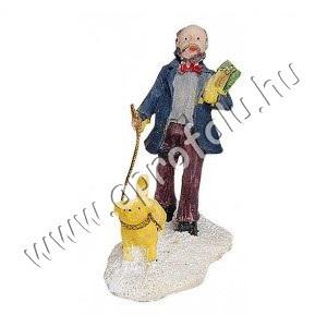 Csokornyakkendős férfi kutyussal