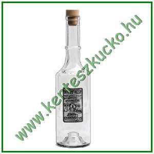 Díszüveg óncímkével 0,5 literes HENGER 2