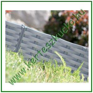 Ágyásszegély rattan hatású SZÜRKE 19 cm x 3,9 m - PROSPERPLAST IBRA