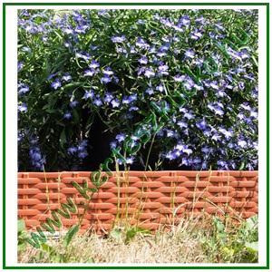 Ágyásszegély rattan hatású TERRACOTTA 19 cm x 3,9 m - PROSPERPLAST IBRA