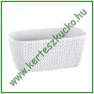 Balkonláda fonott hatású 30 cm FEHÉR - PROSPERPLAST DSPC300