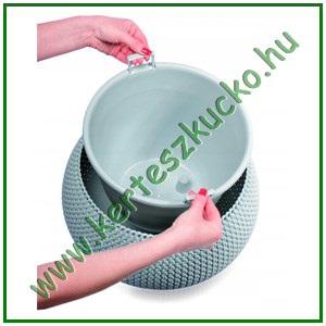 Kaspó fonott asztali vagy akasztós 29 cm BABAKÉK - PROSPERPLAST DKSP290WS