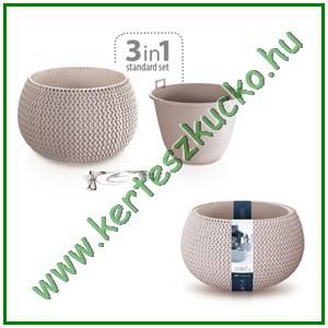 Kaspó fonott asztali vagy akasztós 29 cm MOKKA - PROSPERPLAST DKSP290WS