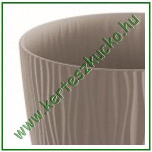 Kaspó hullámos, ALÁTÉTTEL 170 mm MOKKA - PROSPERPLAST DSY170P