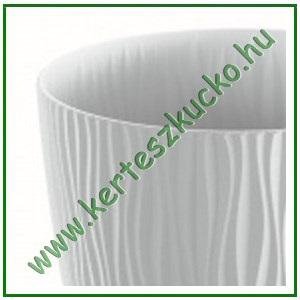 Kaspó hullámos, ALÁTÉTTEL 190 mm FEHÉR - PROSPERPLAST DSY190P