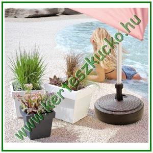 Napernyő tartó, rattan hatású műanyag, KÖR forma