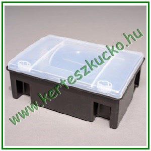 Patkányfogó műanyag láda, magasított átlátszó tetővel
