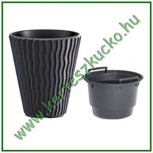 Virágváza betéttel 30 cm ANTRACIT - PROSPERPLAST DBSP300