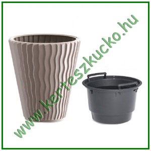 Virágváza betéttel 35 cm MOKKA - PROSPERPLAST DBSP350