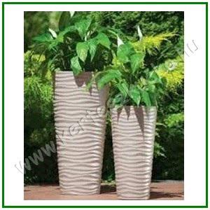 Virágváza betéttel 40 cm ANTRACIT - PROSPERPLAST DPSA400