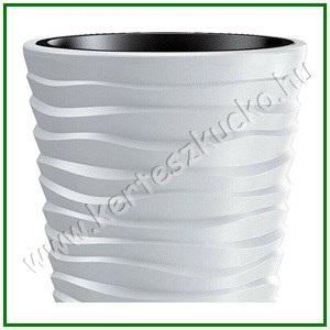 Virágváza betéttel 40 cm FEHÉR - PROSPERPLAST DPSA400