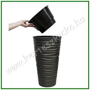 Virágváza betéttel 40 cm FEHÉR - PROSPERPLAST DPSA400