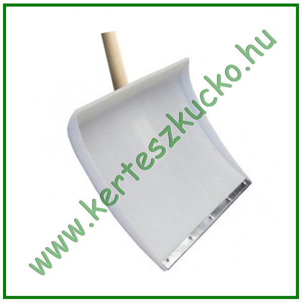 Hólapát műanyag fehér 40 cm, élvédővel, nyéllel