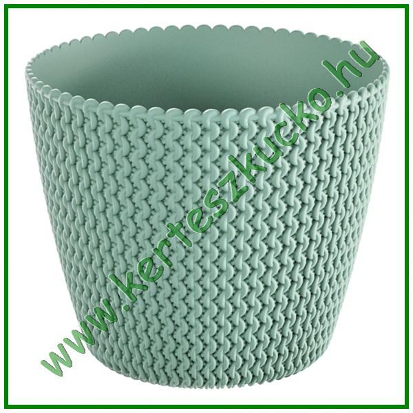 Kaspó fonott 160 mm ZSÁLYAZÖLD - PROSPERPLAST DSP160