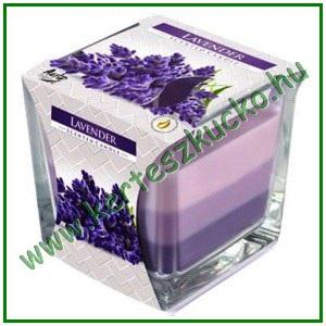 Szögletes üveg illatmécses, LEVENDULA