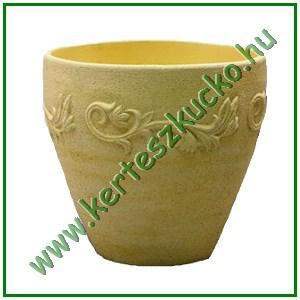 Agyag kaspó szett, sárga (4 db/szett)