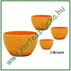 Agyag tál szett, narancssárga (4 db/szett)