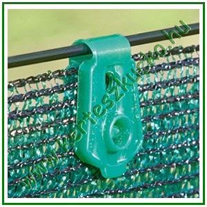 Árnyékolóhálóhoz rögzítő klipsz, zöld színben (20 db/csomag)