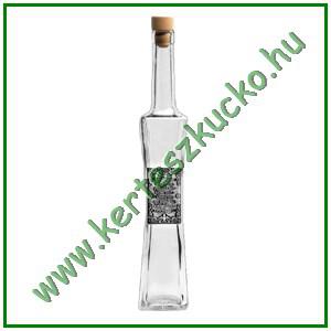 Díszüveg óncímkével: 0,5 literes SZÖGLETES