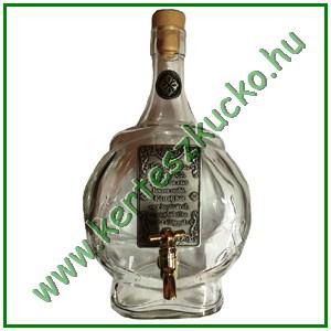 Díszüveg óncímkével:  1 literes kulacs, csappal