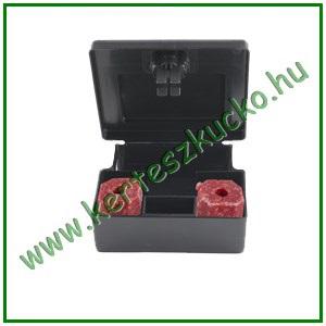 Egérfogó műanyag doboz kulccsal zárható, fekete