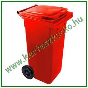 Háztartási kuka 120 literes kerekes PIROS