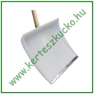 Hólapát műanyag fehér 40 cm, élvédővel, nyéllel
