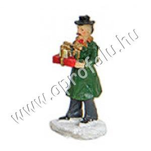Idősebb úr ajándékokkal 4 cm