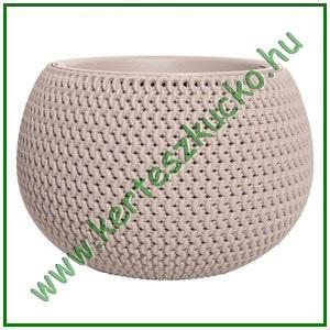 Kaspó fonott asztali vagy akasztós 29 cm MOKKA - PROSPERPLAST DKSP290WS