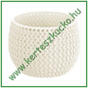 Kaspó fonott asztali vagy akasztós 37 cm KRÉM - PROSPERPLAST DKSP370WS
